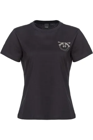 Pinko Top, Dame, Sort, S, Bomuld, Nambrone T-Shirt
