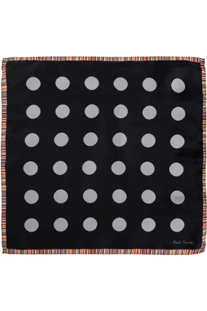 Paul Smith Tilbehør, Herre, Sort, ONE SIZE, Silke Lommetørklæde