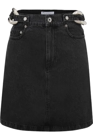 J.W.Anderson Nederdel, Dame, Sort, 2XS, Bomuld, Chain Link Casual Nederdel