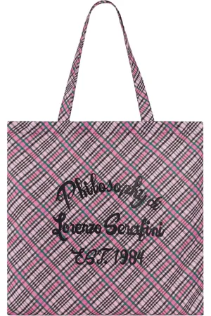 Serafini Taske, Dame, Lyserød, ONE SIZE, Uld, Twill Tote Bag med frontprint