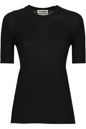 Jil Sander Top, Dame, Sort, M, Silke T-shirt
