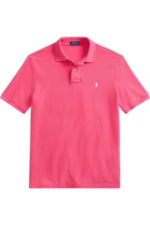 Ralph Lauren Top, Herre, Lyserød, S, Bomuld, Timeless Slim Fit Mesh Polo