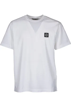 Stone Island Top, Herre, Hvid, S, Bomuld, Cotton Jersey Kortærmet T-shirt