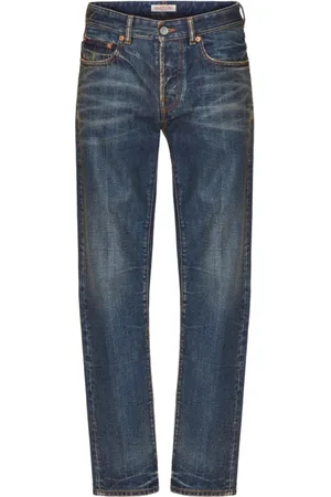 VALENTINO GARAVANI Jeans, Herre, Blå, W30, Bomuld, Blå Jeans med slidt look