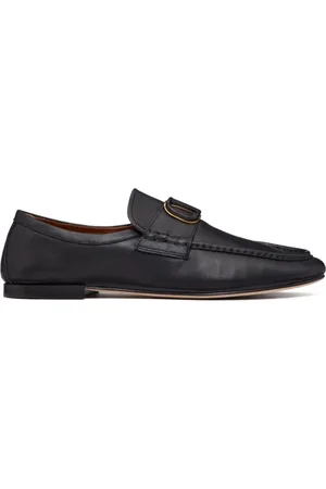 VALENTINO GARAVANI Sko, Herre, Sort, 40 EU, Læder, Loafer Signature VLogo i Nappa-læder
