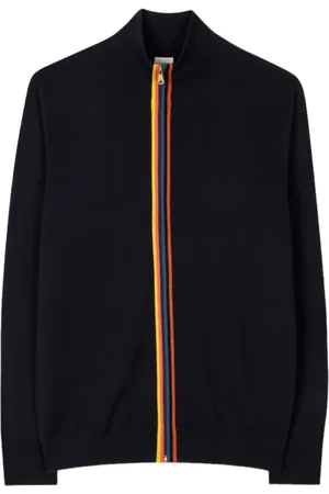Paul Smith Sweathshirts & Hoodies, Herre, Blå, 2XL, Uld, Cardigan med lynlås