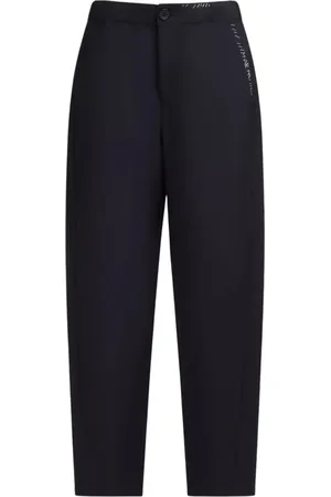 Marni Bukser, Dame, Blå, S, Uld, Navy Wool Zipper Pants