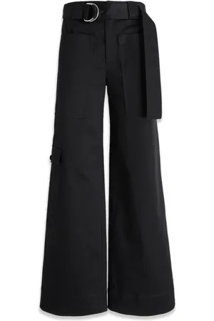Proenza Schouler Bukser, Dame, Sort, S, Bomuld, Wide Bukser