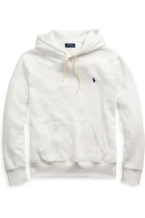 Ralph Lauren Sweathshirts & Hoodies, Herre, Hvid, M, Bomuld, Hvid RL Fleece Hoodie