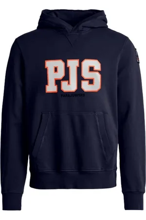 Parajumpers Sweathshirts & Hoodies, Herre, Blå, L, Bomuld, Hoodie med PJS-print