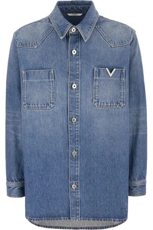 VALENTINO GARAVANI Skjorte, Herre, Blå, S, Denim, Denimskjorte