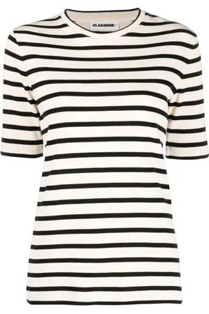Jil Sander Top, Dame, Blå, L, Bomuld, Casual Bomulds T-shirt