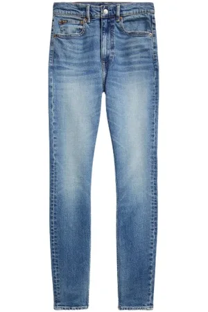 Ralph Lauren Jeans, Dame, Blå, W28, Bomuld, High Waist Skinny Jean Tompkins