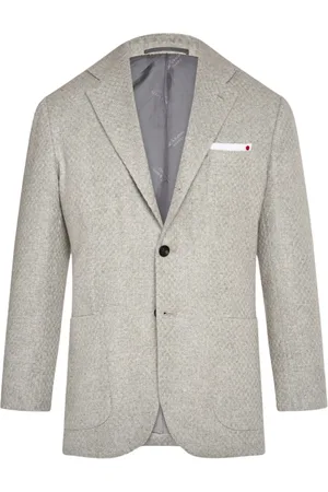 Kiton Jakke, Herre, Grå, M, Cashmere, Cashmere Single-Breasted Jakke