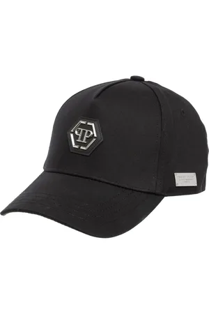 Philipp Plein Tilbehør, Herre, Sort, ONE SIZE, Bomuld, Hexagon Cap