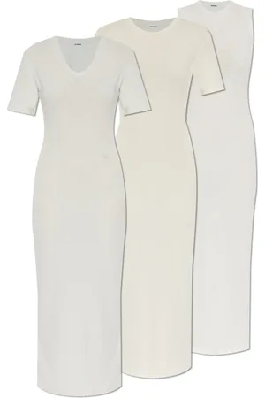 Jil Sander Kjole, Dame, Hvid, M, Bomuld, Sæt af tre kjoler