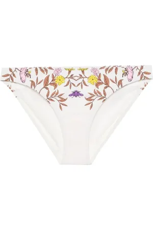 Tory Burch Badetøj, Dame, Hvid, XS, Nylon, Bikiniunderdel med print