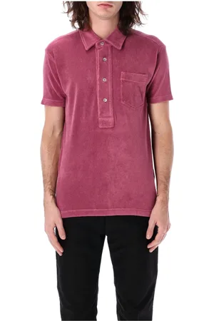 Tom Ford Top, Herre, Lyserød, XL, Bomuld, Toweling Polo Magenta