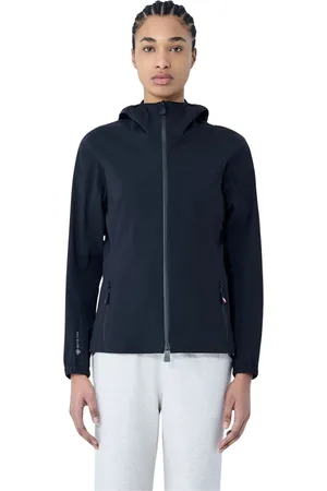 Moncler Jakke, Dame, Sort, XL, Uld, Gore-Tex Hættet Skaljakke