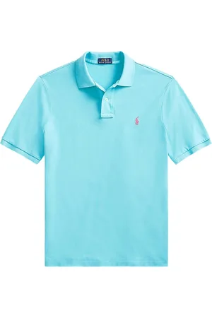 Ralph Lauren Top, Herre, Blå, 2XL, Lyseblå Polo Shirt med Krave