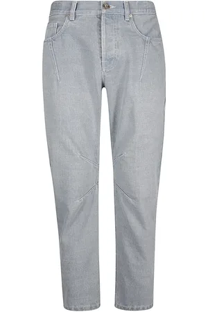 ELEVENTY Jeans, Herre, Blå, W29, Denim, Relaxed Fit Denim Bukser med Folder