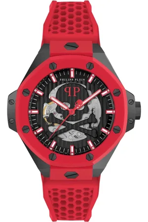 Philipp Plein Tilbehør, Herre, Rød, ONE SIZE, Skeleton Royal Ur