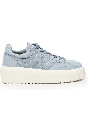 Hogan Sko, Herre, Blå, 38 1/2 EU, Bomuld, H-Stripes Sneakers
