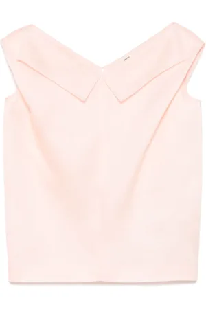 Khaite Top, Dame, Lyserød, XS, Cap Sleeve Top med Lynlås