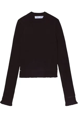 Proenza Schouler Strik, Dame, Sort, L, Nylon, Sort Rullekrave Sweater