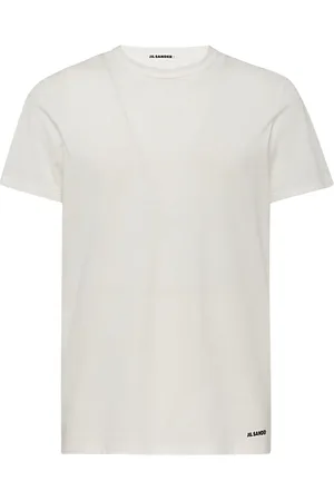 Jil Sander Top, Herre, Hvid, XS, Bomuld, Crewneck T-shirt
