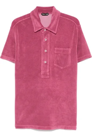 Tom Ford Top, Herre, Lyserød, XL, Bomuld, Piqué Polo Shirt