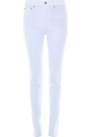 Ralph Lauren Jeans, Dame, Hvid, W25, Bomuld, Mid Rise Skinny Jeans