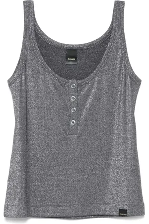 Pinko Top, Dame, Blå, XS, Bomuld, Sleeveless Top