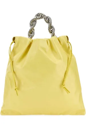 Jil Sander Taske, Dame, Gul, ONE SIZE, Læder, Gul Læder Bucket Bag