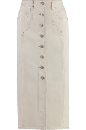 Isabel Marant Nederdel, Dame, , 2XS, Denim, Denimnederdel med kontrastsyninger