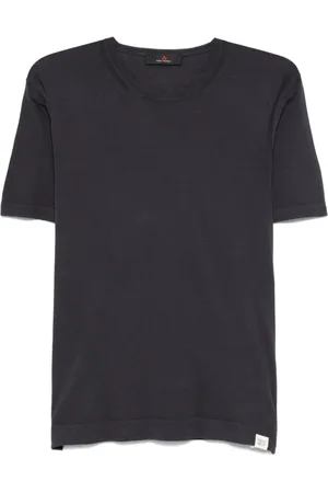 Peuterey Top, Herre, Blå, 2XL, Bomuld, Crew Neck T-shirt