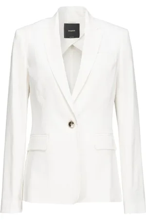 Pinko Jakke, Dame, Hvid, XS, Hvid Langærmet Blazer