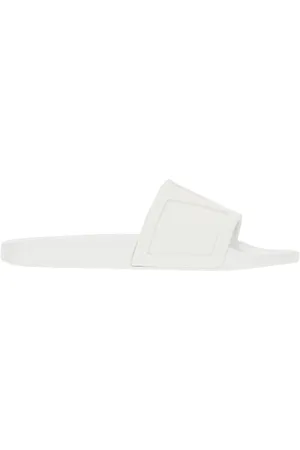 VALENTINO GARAVANI Sko, Herre, Hvid, 44 EU, Rubber Slide Sandal