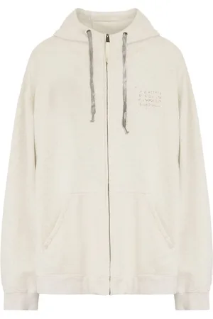 Maison Margiela Sweathshirts & Hoodies, Herre, , S, Bomuld, Sweater med Lynlås og Hætte