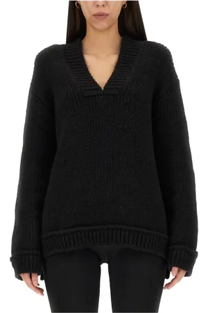 Tom Ford Strik, Dame, Sort, 2XS, Uld, V-hals uldsweater