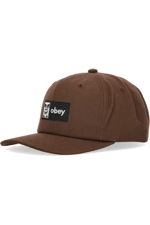 Obey Tilbehør, Herre, Brun, ONE SIZE, Uld, Klassisk Snapback Brun Buet Skyggehue