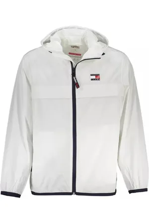 Tommy Hilfiger Jakke, Herre, Hvid, L, Uld, Sporty Vandtæt Jakke