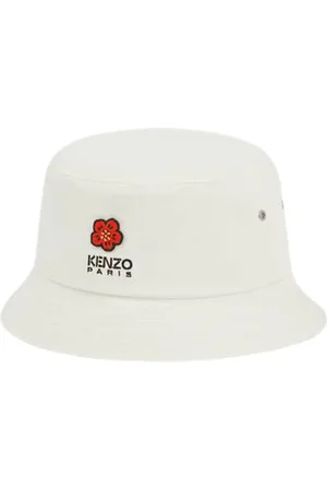 Kenzo Tilbehør, unisex, Hvid, L, Bomuld, Flower Crest Bob Hat