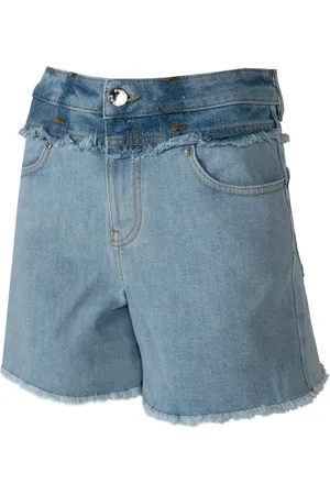 Pinko Shorts, Dame, Blå, 3XS, Uld, Denimshorts med stilfulde detaljer