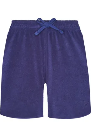 Vilebrequin Shorts, Dame, Blå, S, Bomuld, Skildpadde Broderet Bomuld Shorts Kvinder