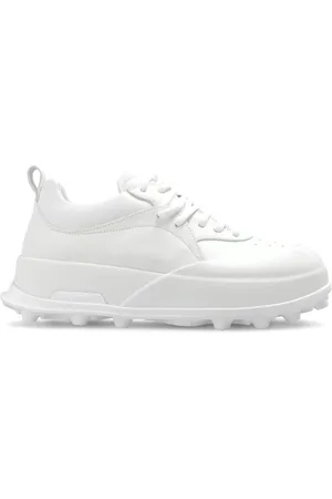 Jil Sander Sko, Dame, Hvid, 40 EU, Læder, Læder Sneakers med Logo
