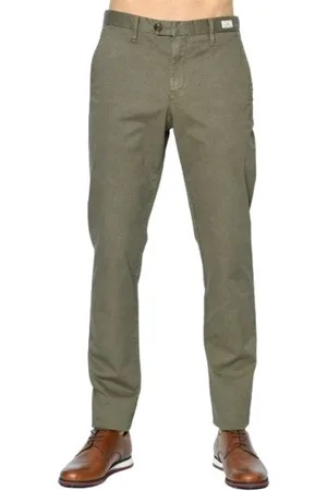 Tommy Hilfiger Bukser, Herre, Grøn, W38, Bomuld, Geometriske Cotton Chino Bukser