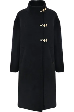 Kocca Frakke, Dame, Sort, L, Uld, Metal Fastening Uldblanding High Neck Frakke