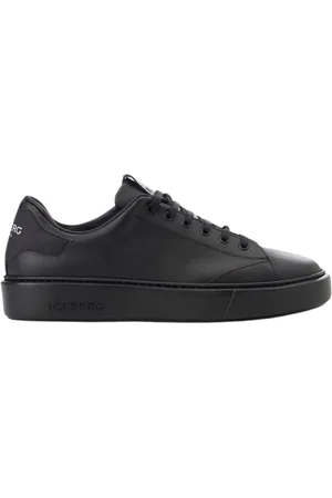 Iceberg Sko, Herre, Sort, 40 EU, Læder, Low-top Sneakers