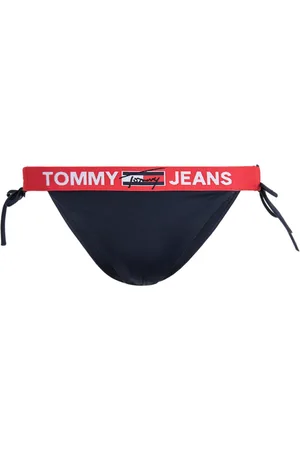 Tommy Hilfiger Badetøj, Dame, Blå, XL, Nylon, Cheeky String Side Tie Bikini
